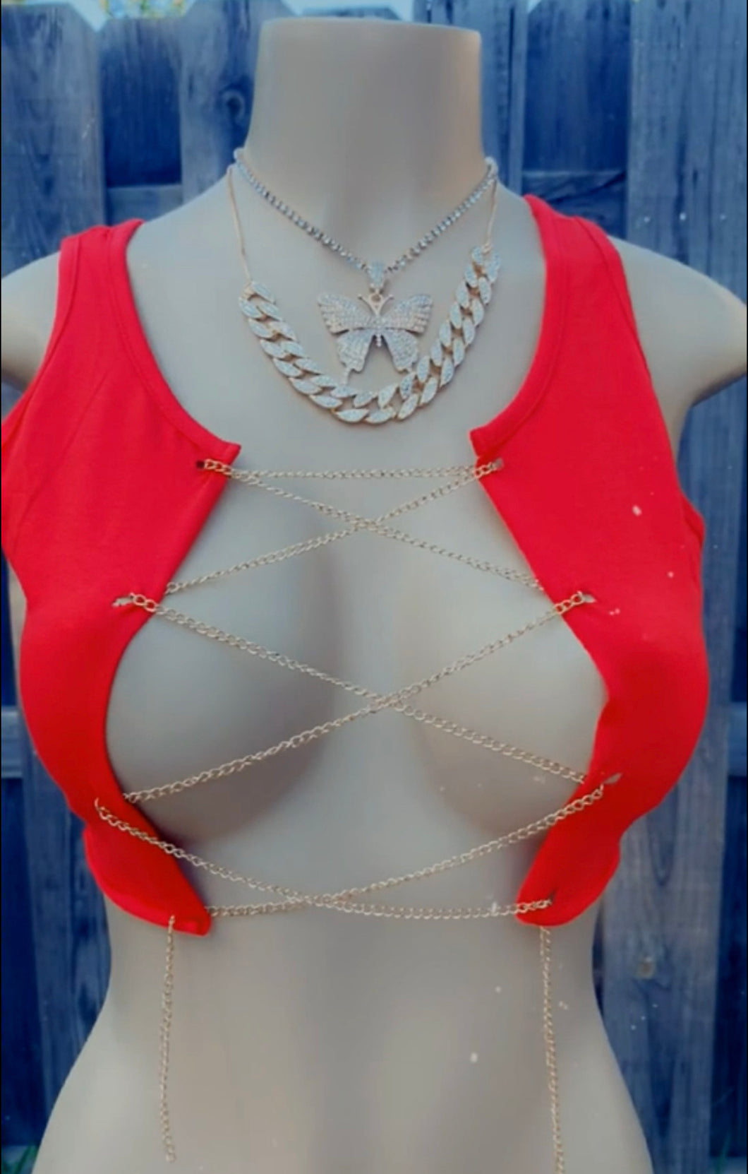 Red Chain Tank